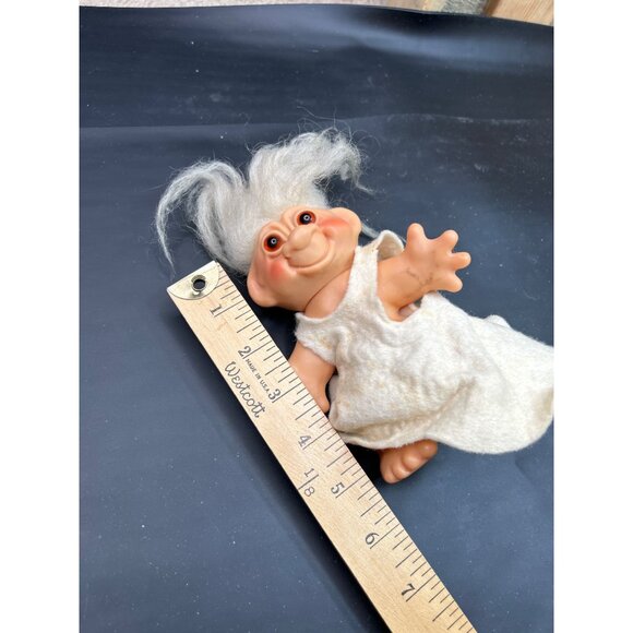 Vintage Thomas Dam Troll Doll Couple With Clothes 1960s Figurines - Picture 9 of 9
